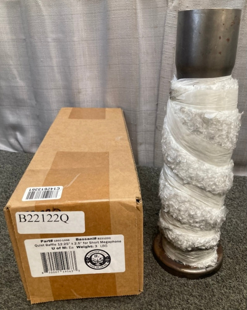 Bassani B22122Q Quiet Baffle 12.25" x 2.5" 1860-1998 New Genuine