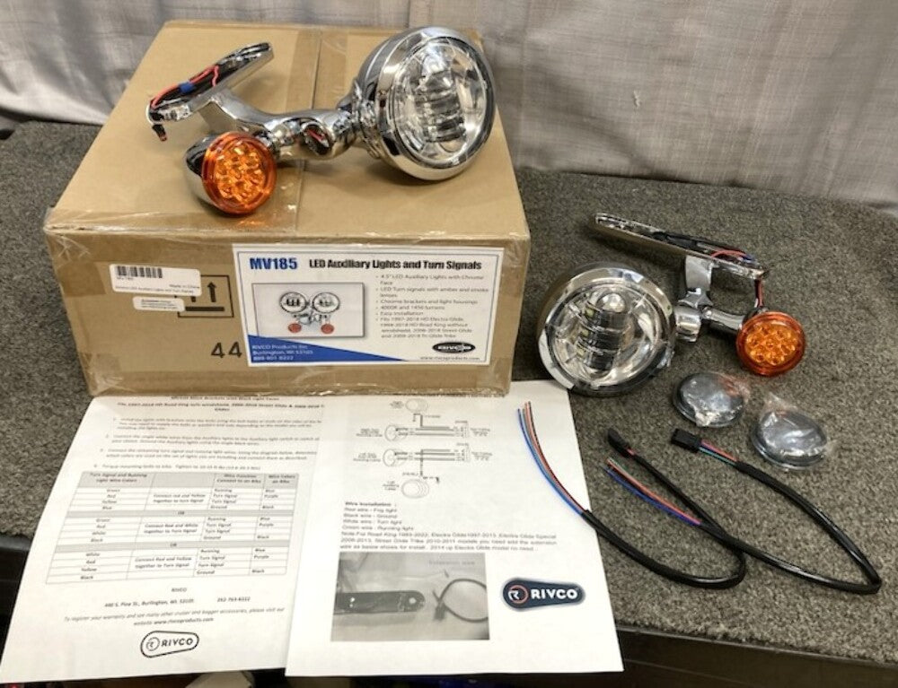 Rivco MV185 LED Auxiliary Light and Turn Signal Kit New Genuine