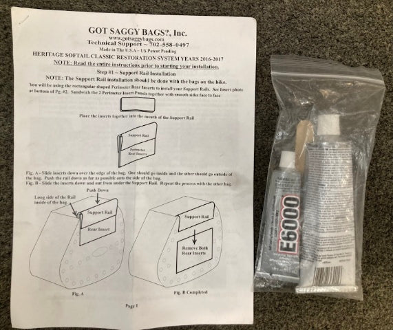 Got Saggy Bags Restoration System for Heritage Softail 16-17 New Genuine