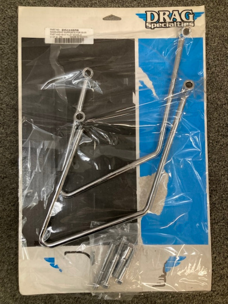 Drag Specialties DS110858 Chrome Saddlebag Support Brackets New Genuine