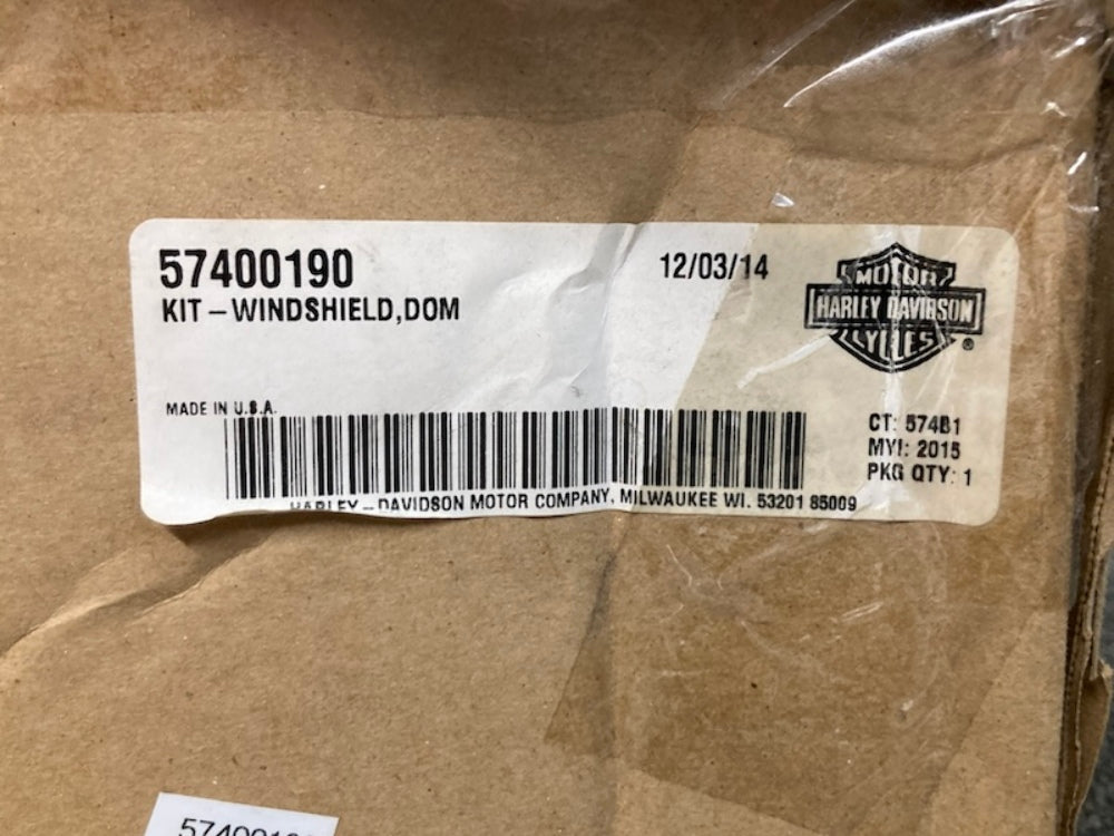 Harley Davidson 57400190 Windshield Kit DOM New Genuine