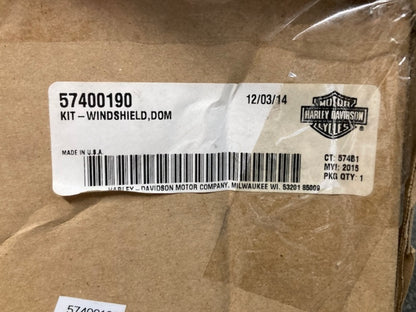 Harley Davidson 57400190 Windshield Kit DOM New Genuine