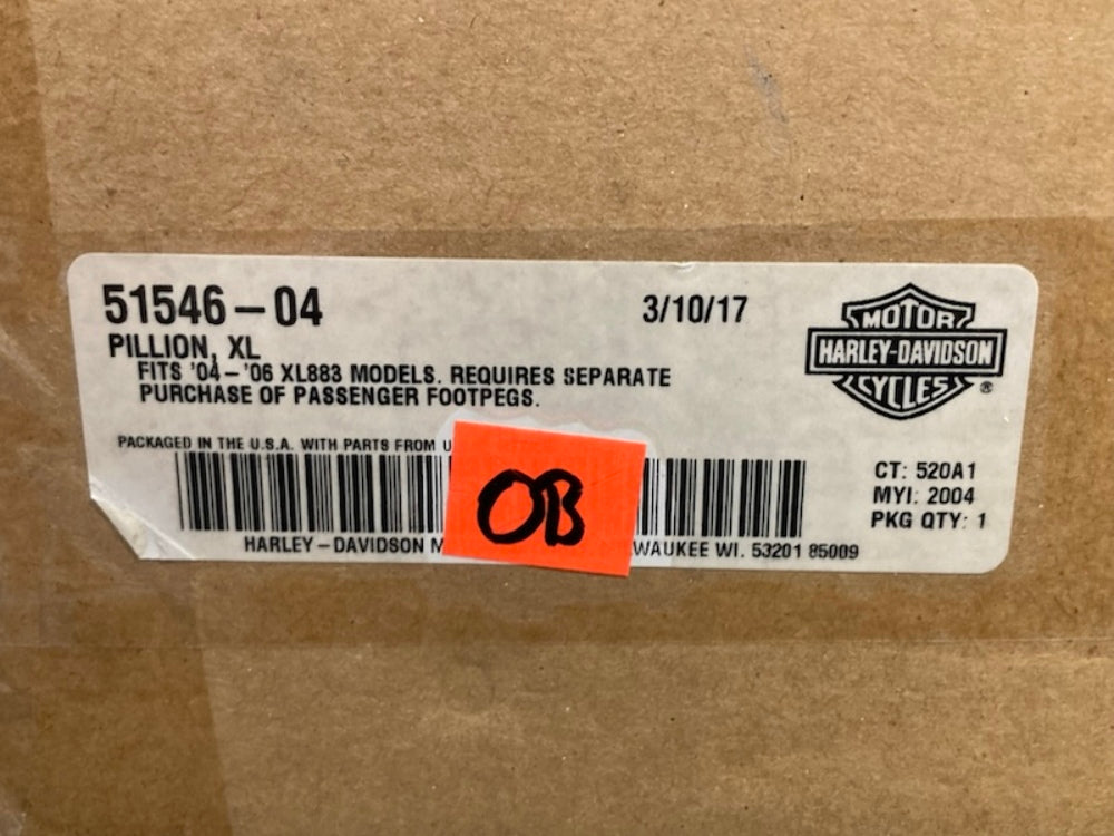 Harley Davidson Passenger Pillion Extra Large New Genuine