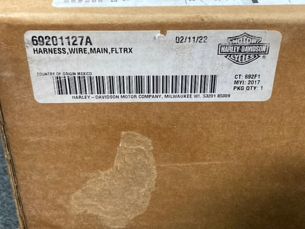 Harley Davidson 69201127A HARNESS WIRE MAIN FLTRX New Genuine