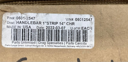 Todd's Cycle 0601-2547 Strip 1" Handlebar 14" CHROME New Genuine