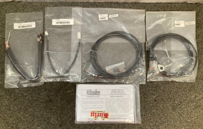 Burly B30-1185 Complete Black Vinyl Handlebar Cable/Line Kit New Genuine