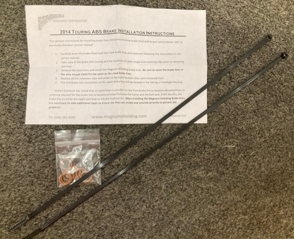 Magnum AS470164 Extended ABS Touring Lower Brake Line Kit 83" New Genuine