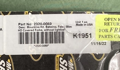 Memphis Shades 2320-0089 Fats/Slims Mounting Kit Without Lightbar New Genuine