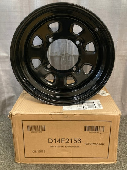 ITP D14F2156 WHEEL Delta 14x7 4/156 4+3 12mm BLK New Genuine
