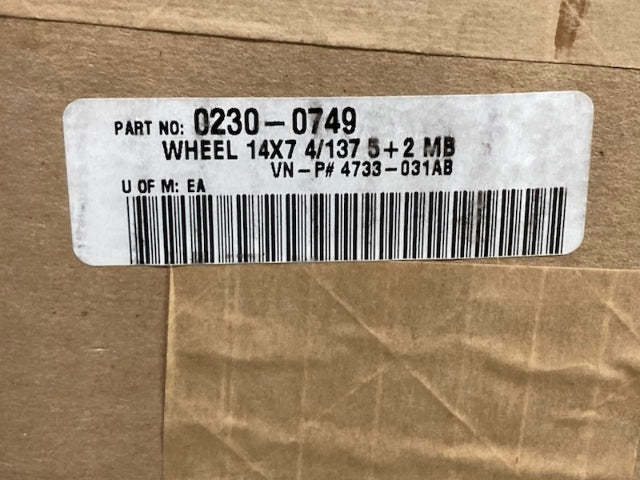 AMS 0230-0749 WHEEL 14X7 4/137 5+2 MB New Genuine