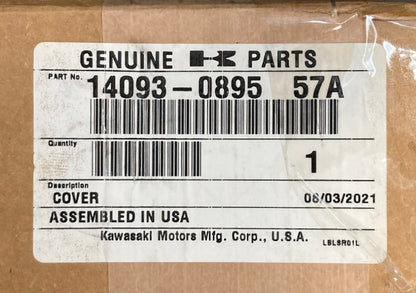 Kawasaki 14093-0895-57A COVER, LH, LWR, C.L. GREEN New Genuine