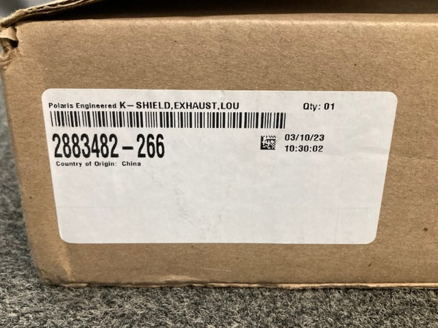 Polaris 2883482-266 K-Shield Exhaust Louvered Black New Genuine