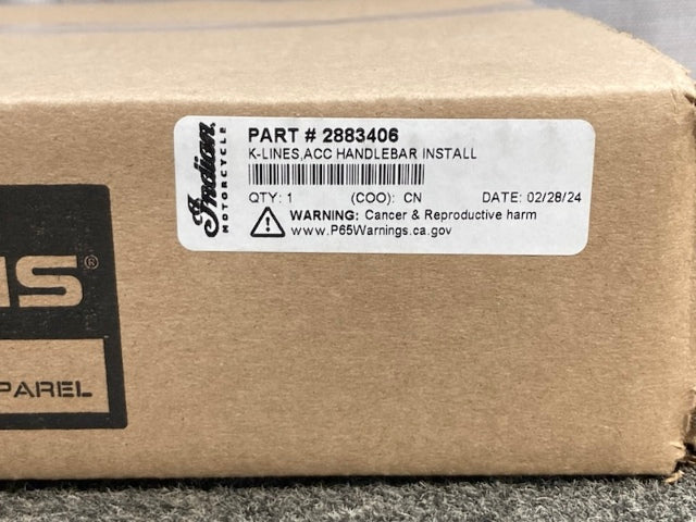 Indian 2883406 K-LINES ACC HANDLEBAR INSTALL New Genuine