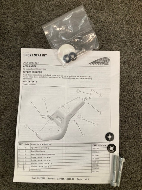 Polaris 2881997-05 KSEAT, SPORT, TAN New Genuine