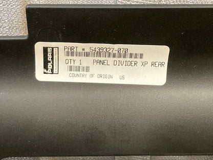 Polaris 5439327-070 DIVIDER PANEL REAR BLACK New Genuine