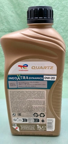 TotalEnergies 226003 Quartz Ineo Xtra Dynamics 0W-20 (1L) Engine Oil New Genuine
