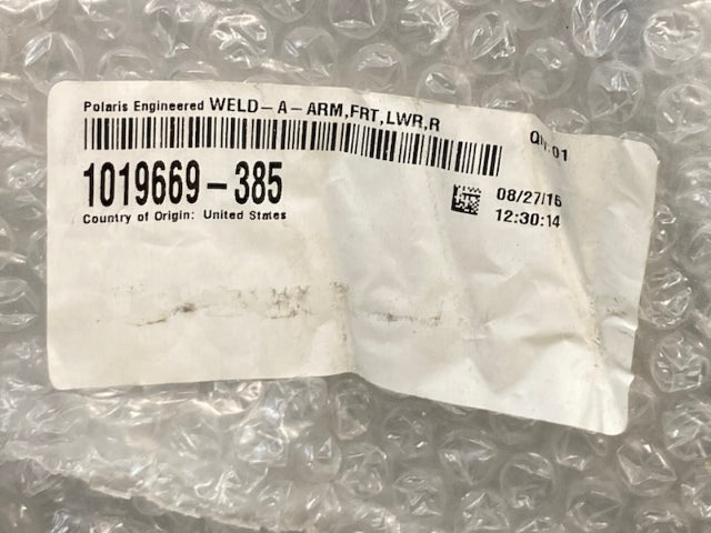 Polaris 1019669-385 A-Arm Front Lower Rh Cloud Silver New Genuine