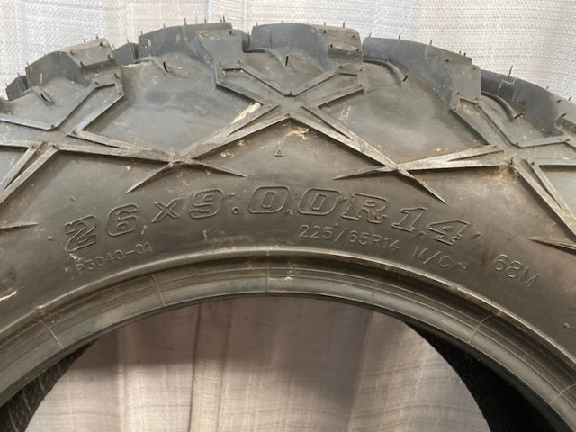 Tusk P3040-01 TerraBite 26X9.00R14 8PLY All Terrain ATV/UTV Tire New Genuine