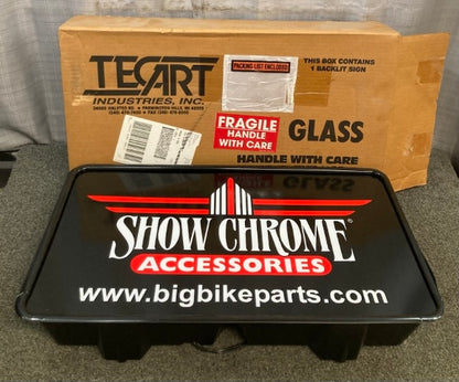 TecArt 13"x24" Show Chrome Light Signage New Genuine