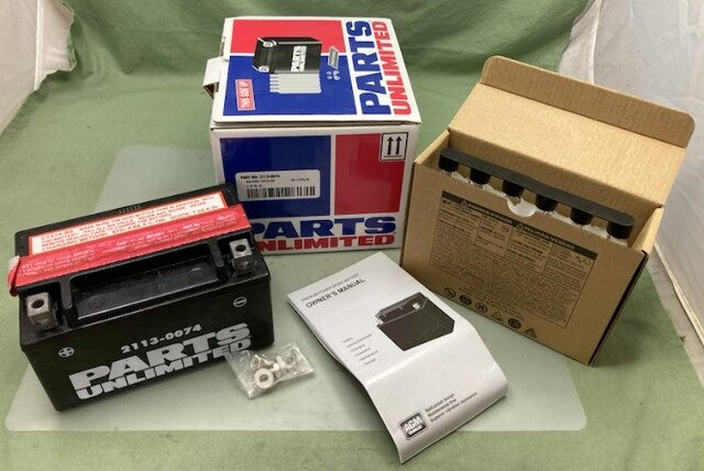Parts Unlimited 2113-0074 Battery YTX7A-BS with Acid New Genuine