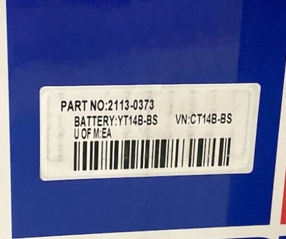 Parts Unlimited 2113-0373 Battery 12V YT14B-BS with Acid New Genuine
