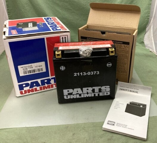 Parts Unlimited 2113-0373 Battery 12V YT14B-BS with Acid New Genuine