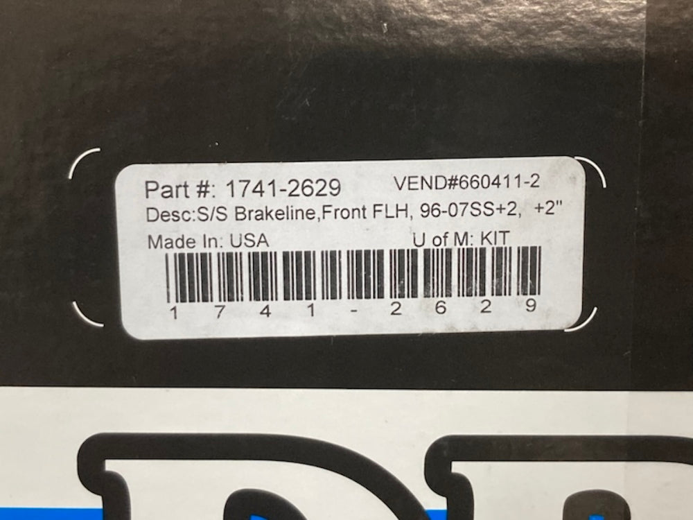Drag Specialties 1741-2629 Extended Length SS Brake Line Kit New Genuine