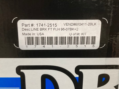 Drag Specialties 1741-2515 Ext Length Black Vinyl Brake Line Kit New Genuine