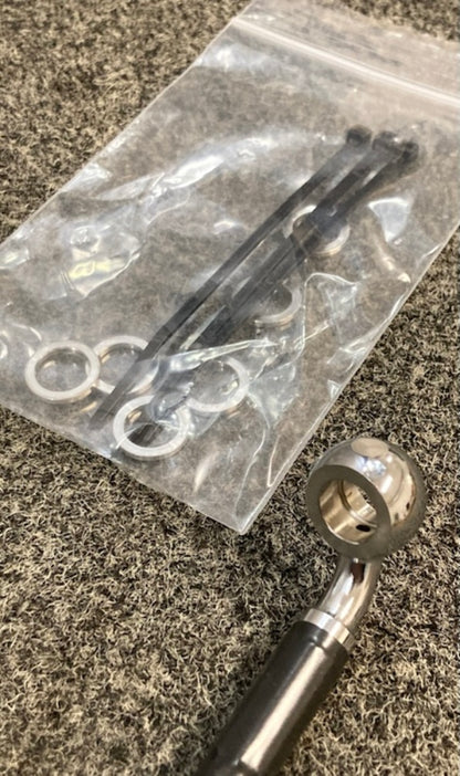 Drag Specialties 1741-3828 Ext Length Black Vinyl Brake Line Kit New Genuine
