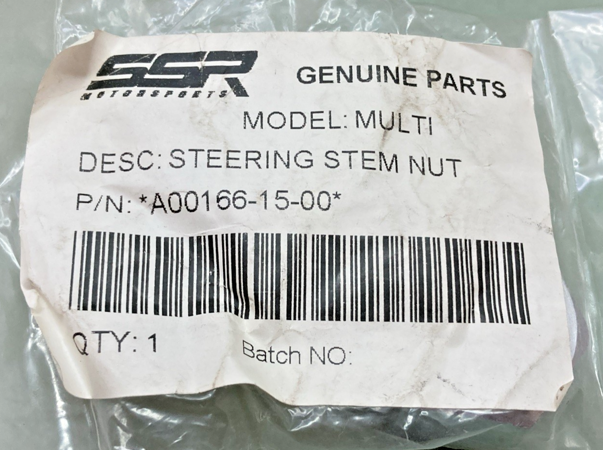 NEW GENUINE SSR A00166-15-00 STEERING STEM NUT