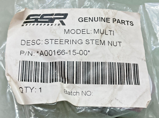 NEW GENUINE SSR A00166-15-00 STEERING STEM NUT