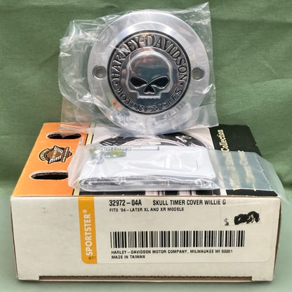 Harley Davidson 32972-04A Willie G Skull Timer Cover New Genuine