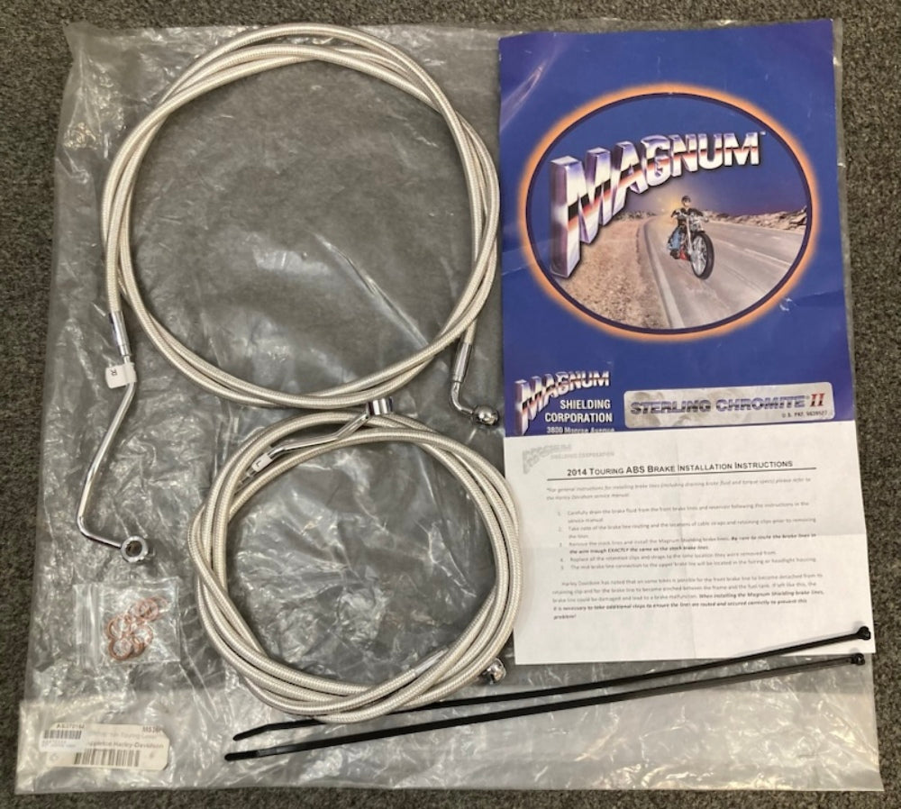 Magnum AS370164 Extended ABS Touring Lower Brake Line Kit 83" New Genuine