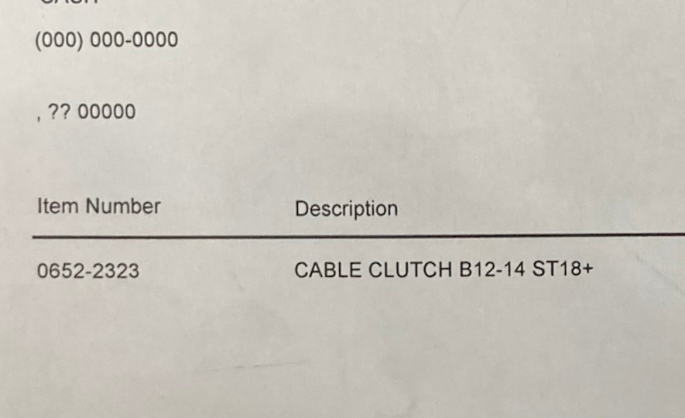 Harley Davidson 0652-2323 Cable Clutch B12-14 ST18+ New Replaces
