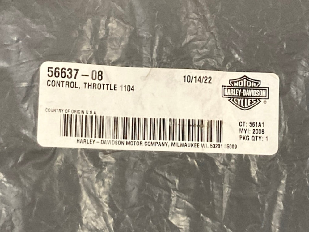Harley Davidson 56637-08 Throttle Control Cable New Genuine