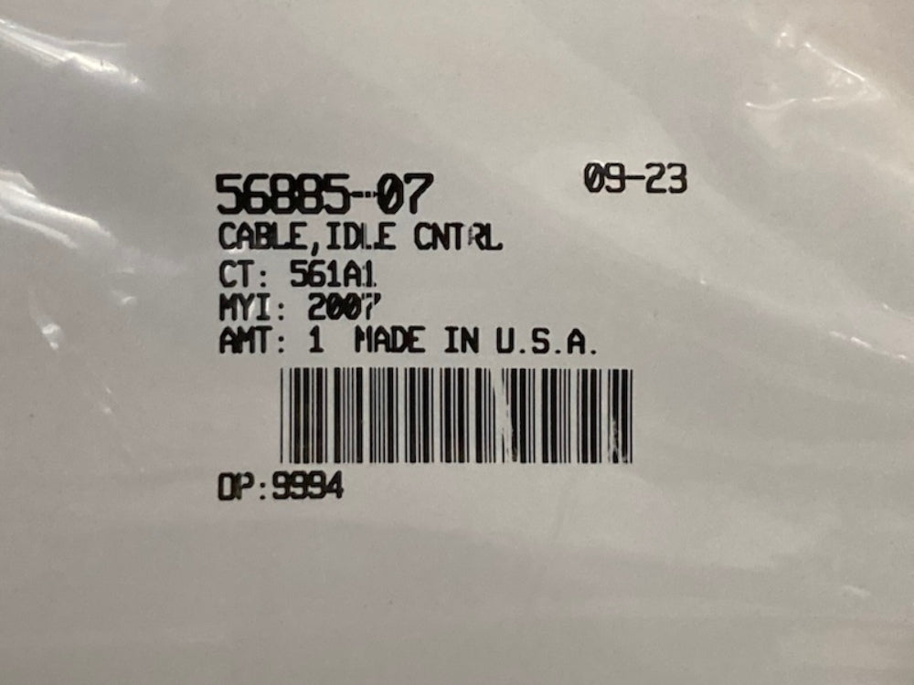 Harley Davidson 56885-07 Cable Idle Control New Genuine