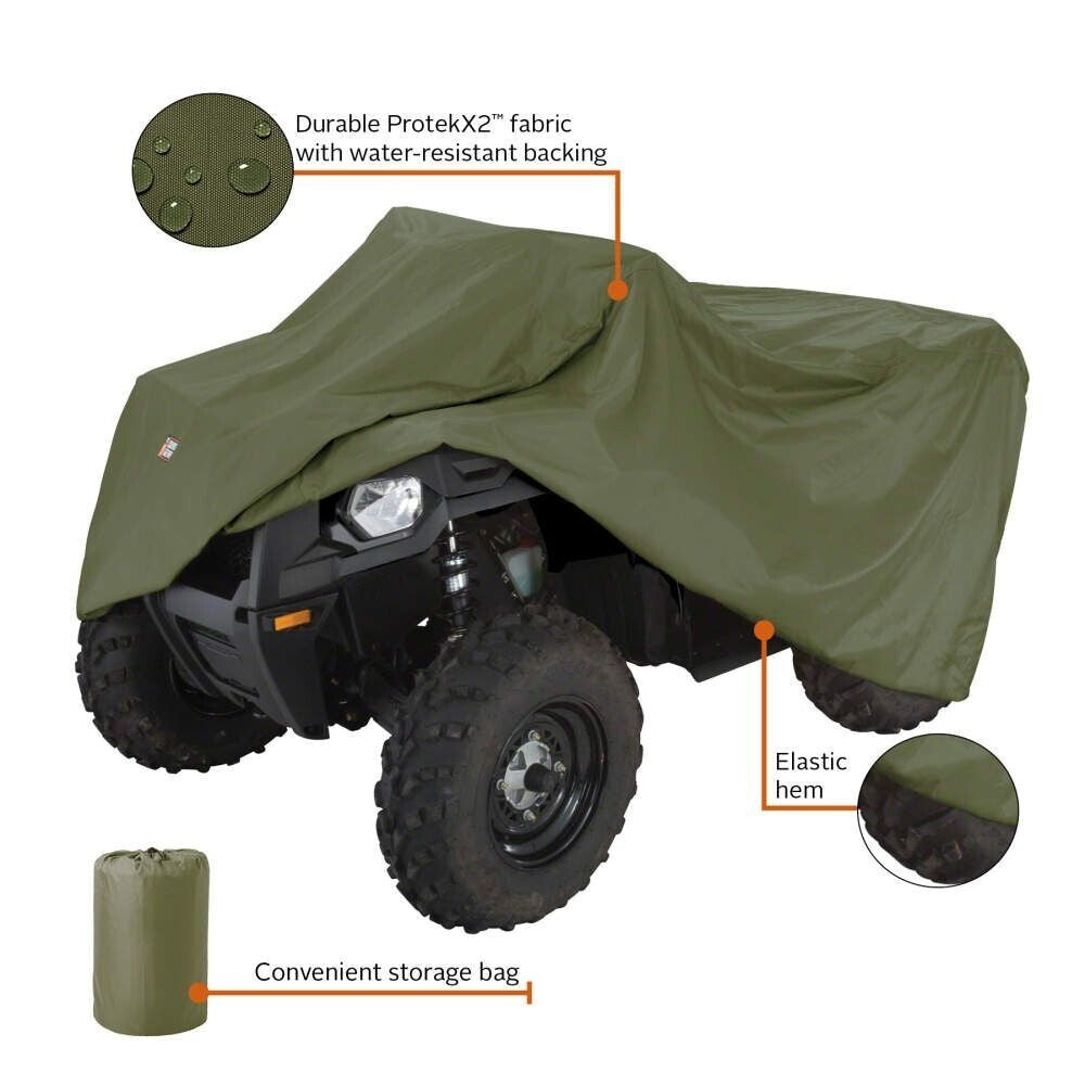 NEW QUAD GEAR 15-056-051404-00 STORAGE COVER OLIVE DRAB (L), 80IM.LX44IN.WX45IN.
