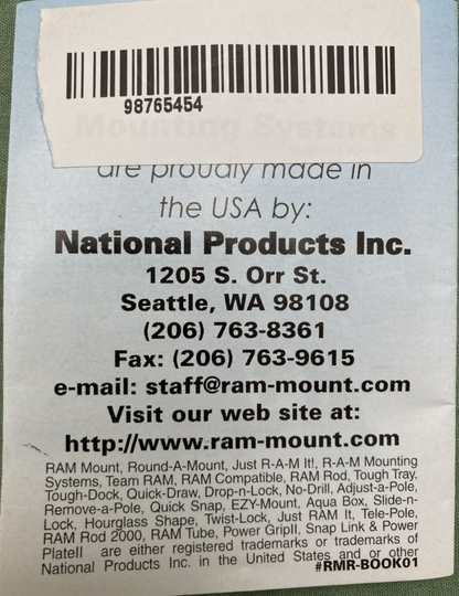 NEW  GENUINE RAM MOUNTS 98765454 DRILL-DOWN MOUNT