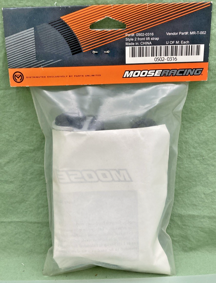 NEW  GENUINE MOOSE RACING 0502-0316 LIFT STRAP FRONT BLACK UNIVERSAL