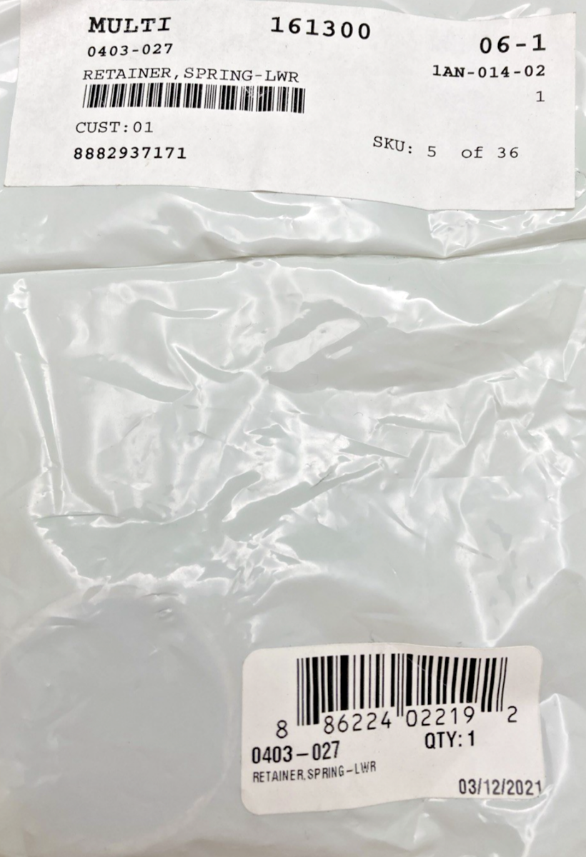 QTY 2 NEW GENUINE ARCTIC CAT 0403-027 RETAINER, SPRING-LWR