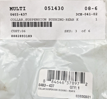 NEW GENUINE ARCTIC CAT 0403-437 COLLAR, SUSPENSION BUSHING-REAR K