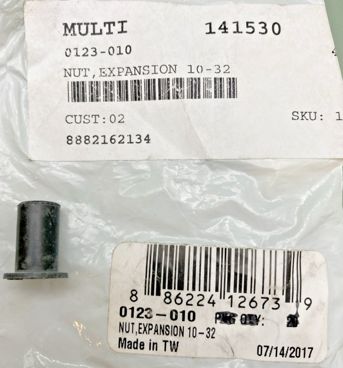NEW GENUINE ARCTIC CAT 0123-010 NUT, EXPANSION 10-32, REPLACES 0109-036