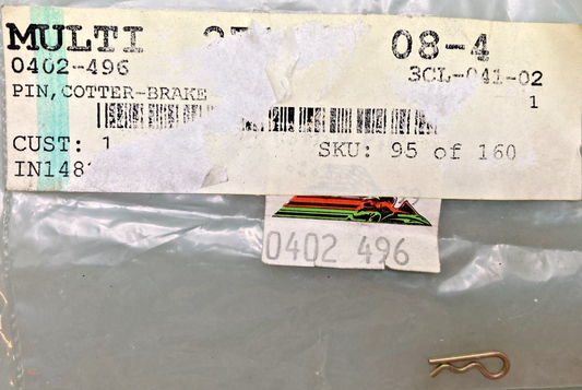 NEW GENUINE ARCTIC CAT 0402-496 PIN, COTTER -1/16 Inch X 1/2 Inch,0423-495