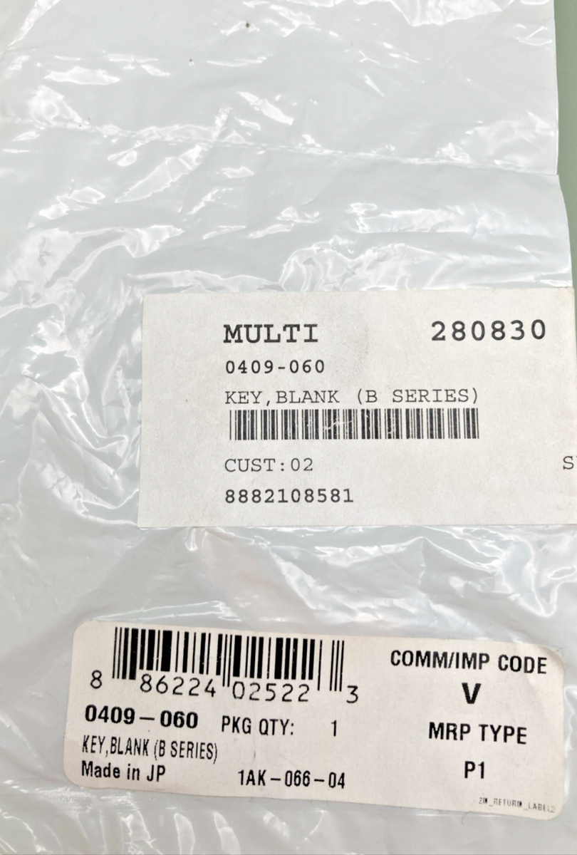 NEW GENUINE ARCTIC CAT 0409-060 KEY, BLANK (B SERIES)