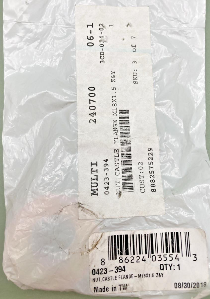 NEW GENUINE ARCTIC CAT 0423-394 NUT, CASTLE FLANGE-M18X1.5 Z&Y
