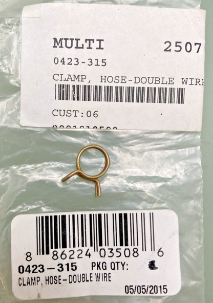 QTY 3 NEW GENUINE ARCTIC CAT 0423-315 CLAMP, HOSE-DOUBLE WIRE