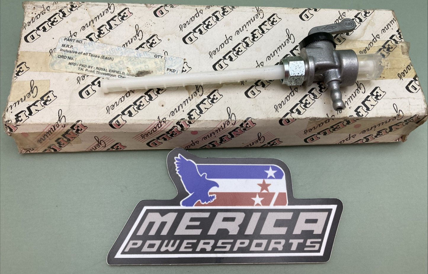 NEW GENUINE ROYAL ENFIELD FUEL PETCOCK BULLET WITH BOWL AND FILTER