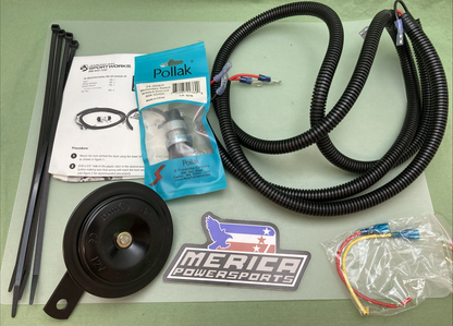 NEW GENUINE AMERICAN SPORTWORKS 2-55032 HORN KIT COMPLETE W/ SWITCH UTV