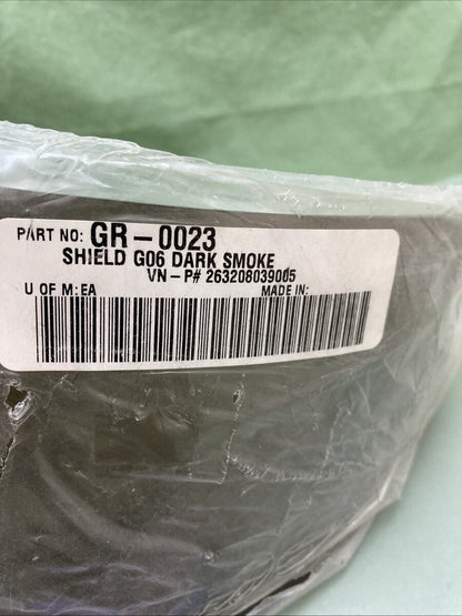 NEW GENUINE GREX G06/G04  GR-0023 HELMET SHIELD DARK SMOKE 263208039005
