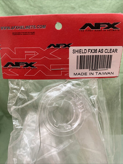 NEW GENUINE AFX FX36 AS CLEAR HELMET SHIELD